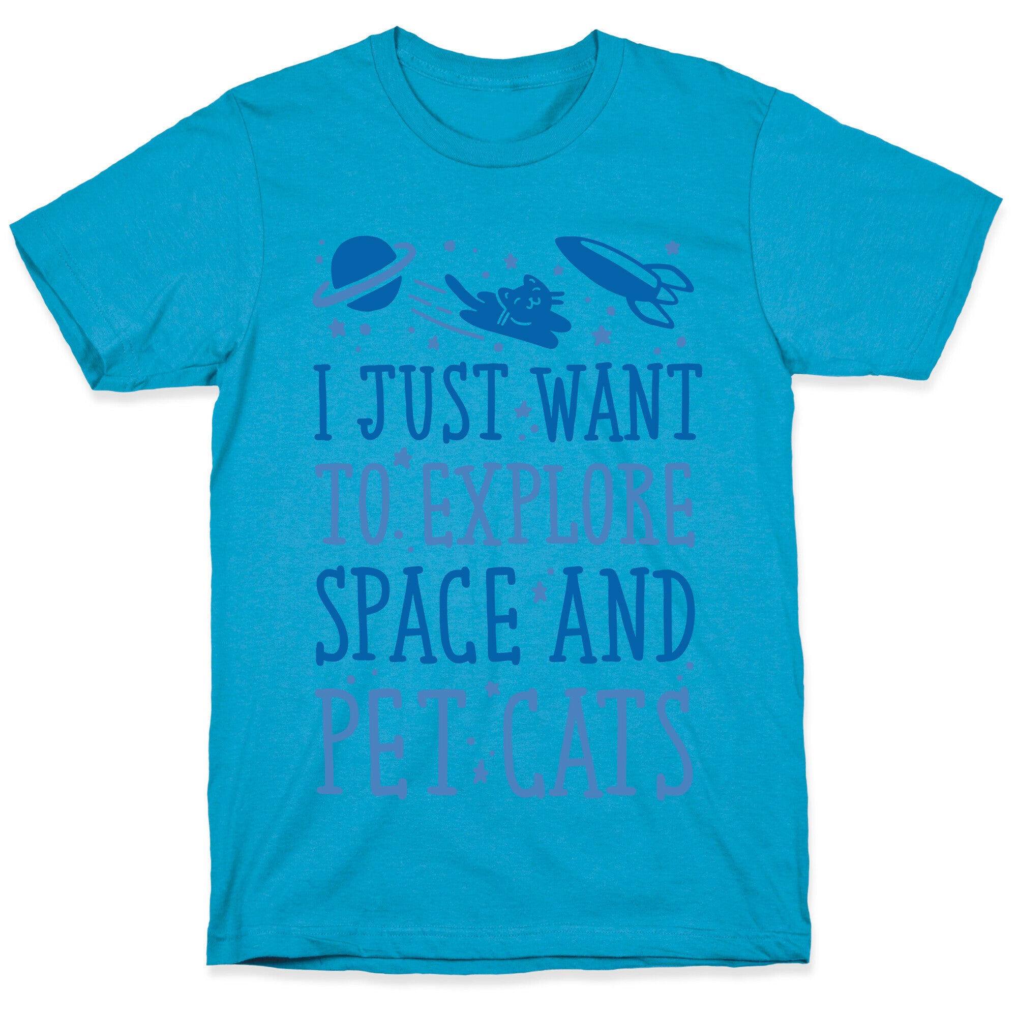 Explore Space and Pet Cats Unisex Triblend Tee